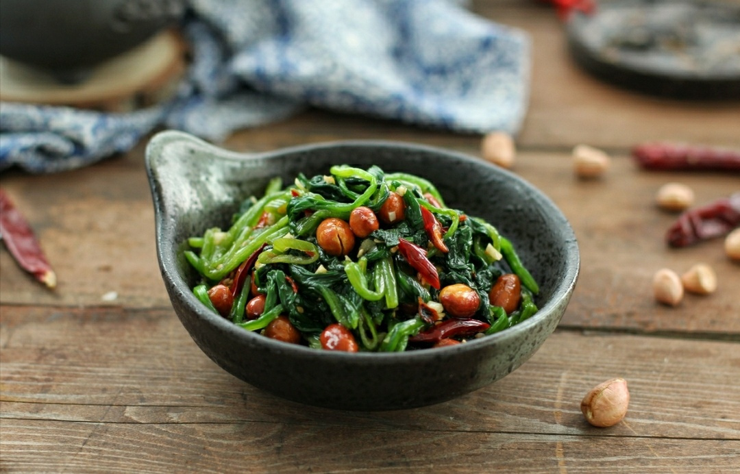 Chinese Spinach Stir Fry China Yummy Food