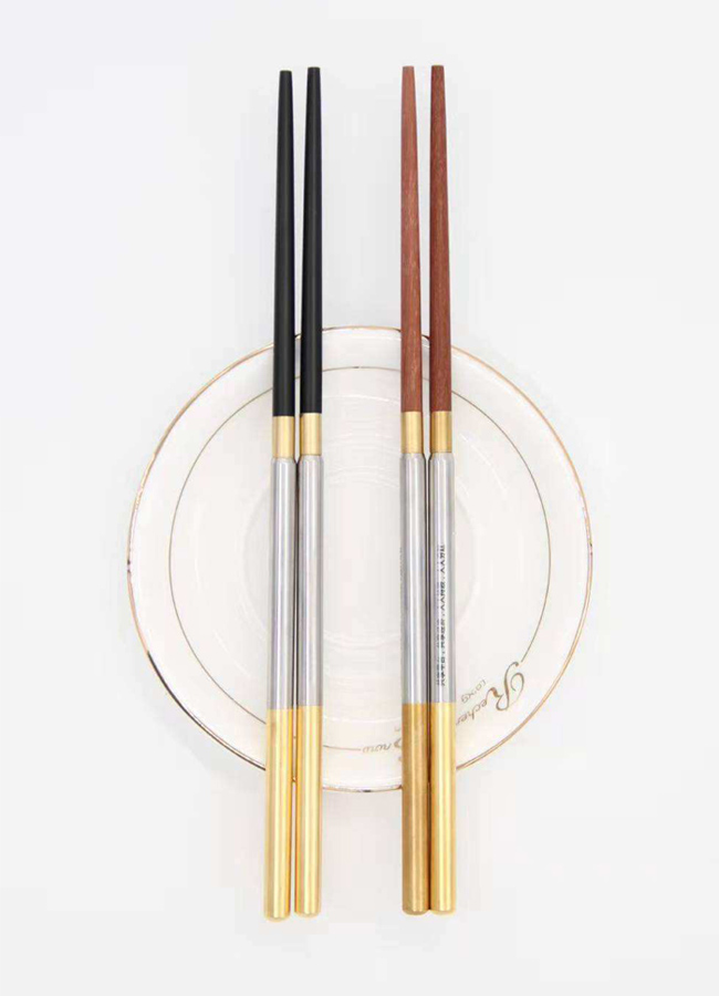 2 Pairs Bone China Asian Chinese Reusable Dishwasher Safe Chopsticks